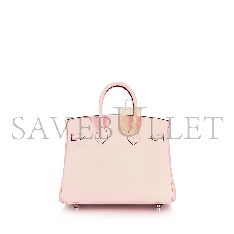 H**mes master rose sakura swift birkin 25 silver buckle 1487913 (25*20*13cm)